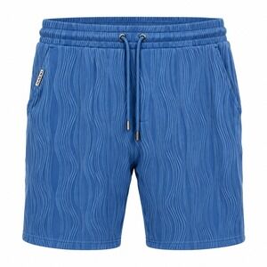 Mauvais Blue Stretch Wave Shorts Textured W38 Mens NWT